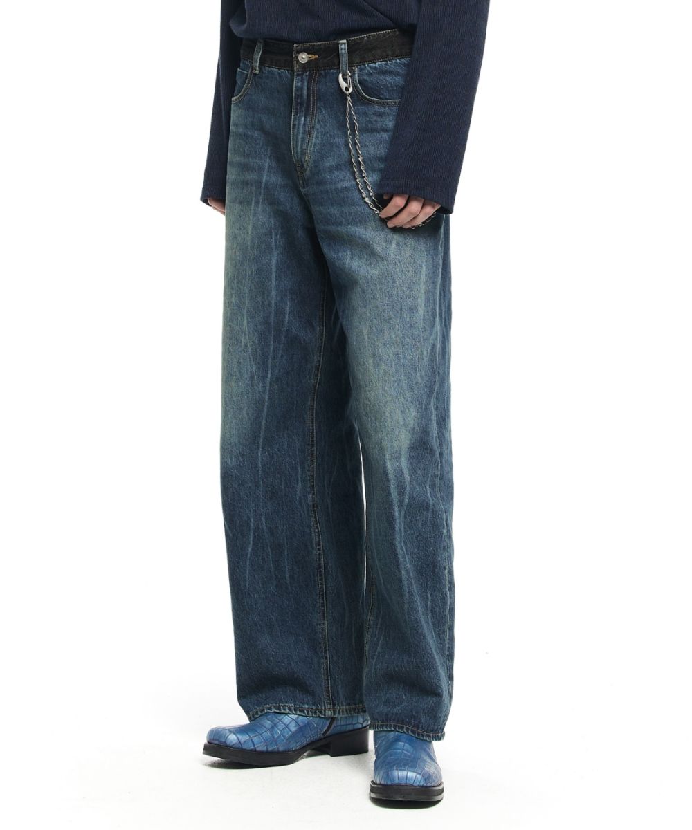 【MAISON MINED】23SS★ (W) SLIT DETAIL DENIM PANTS MAISON MINED】23SS☆ (W) SLIT DETAIL DENIM PANTS ボトムス