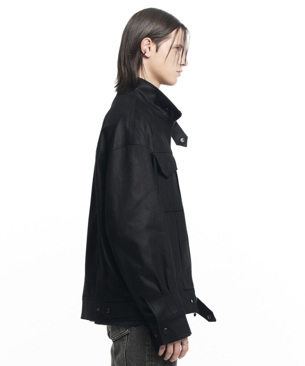 【MAISON MINED】22FW★ BLACK COATING BIKER JACKET MUSINSA | MAISON MINED BLACK COATING BIKER JACKET