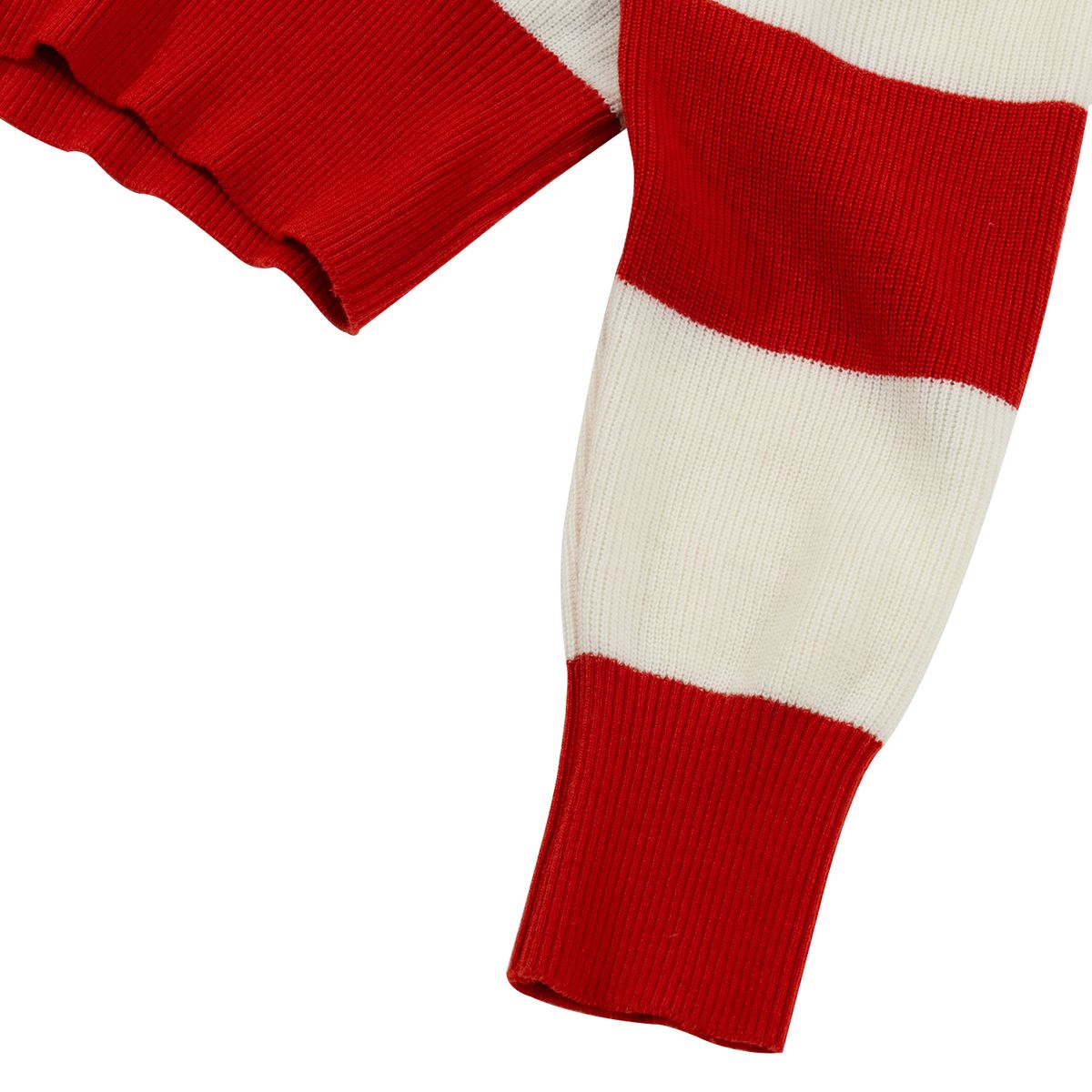 아웃 오브 트렁크(OUT OF TRUNK) Stripe Collar knit Red (Women)