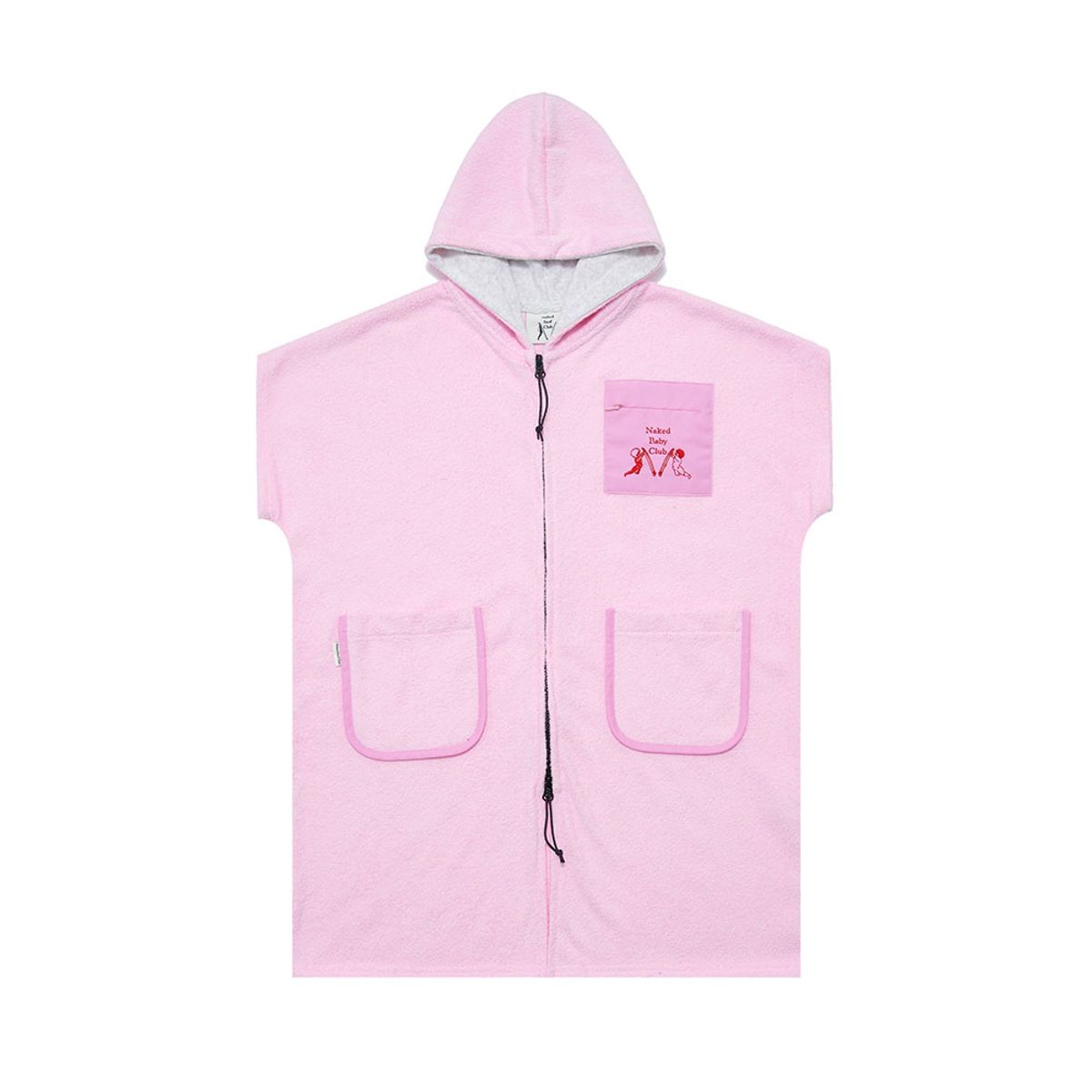 네이키드서프클럽(NAKED SURF CLUB) 타월 드라이 집업 판초 For KIDS (Pink)
