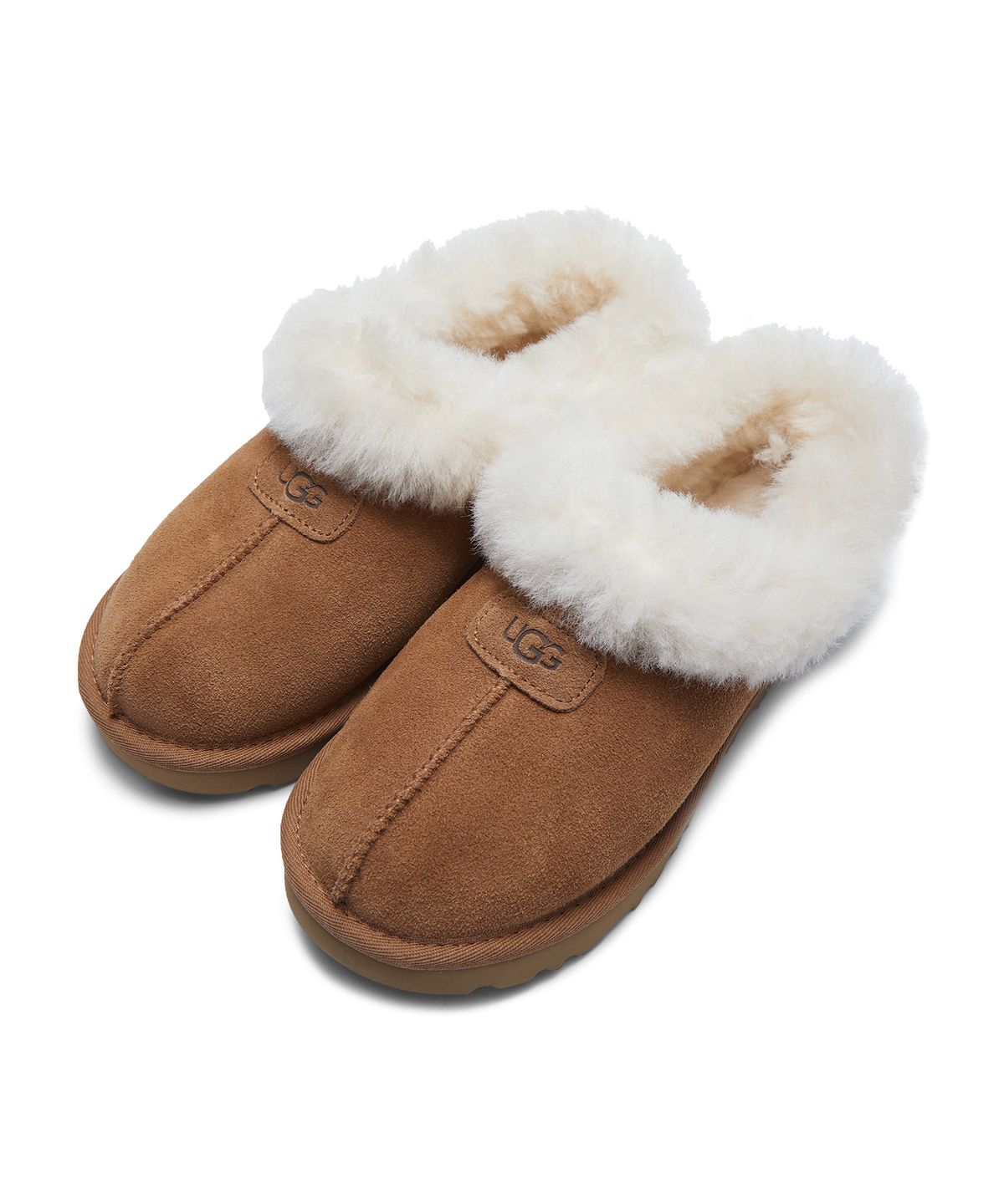 어그(UGG) 퍼 카라 스웨이드 슬립온 슈즈 (타제트) W - 체스넛 / 1134810CHE