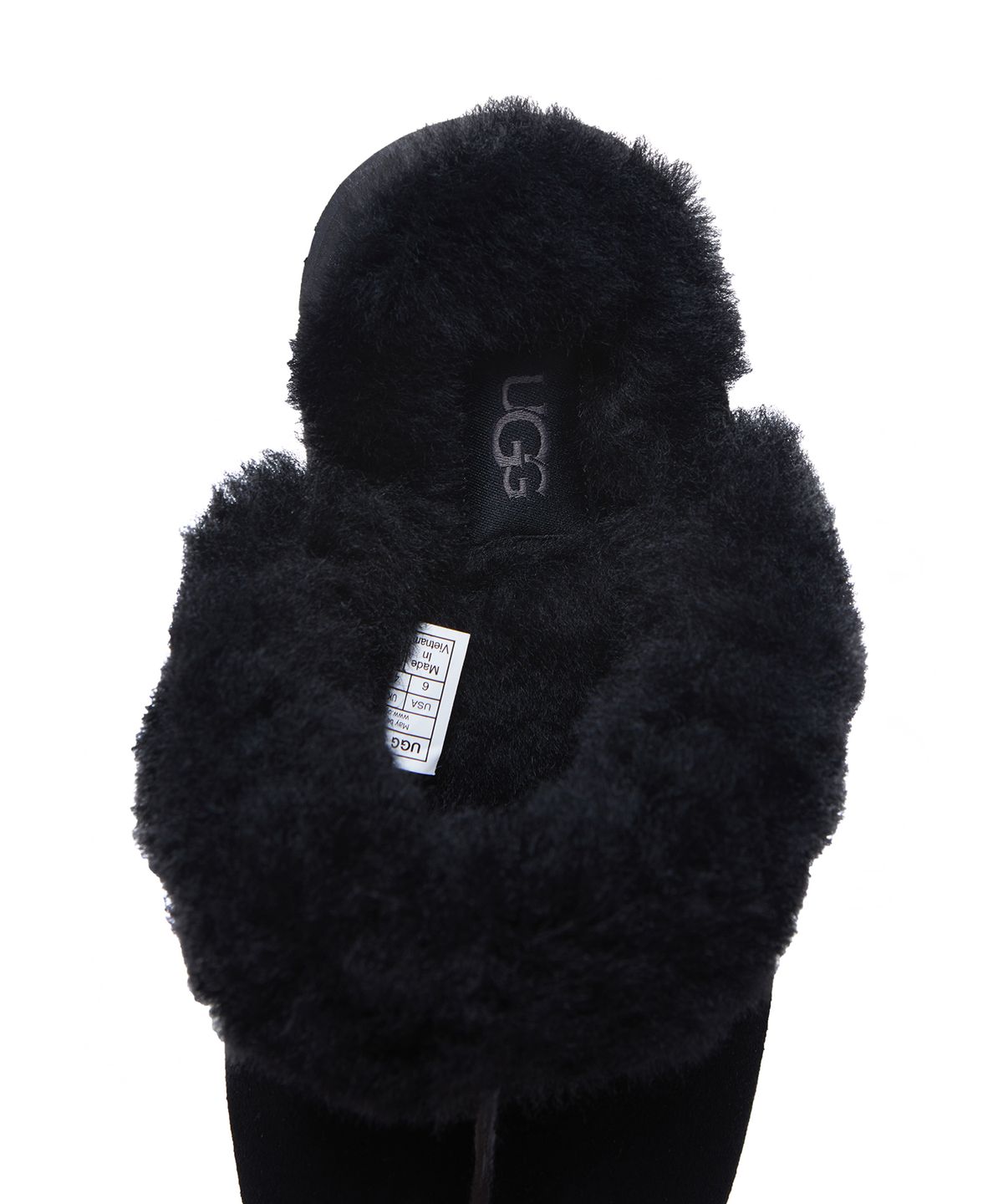 어그(UGG) [WOMEN] 퍼 카라 플랫폼 샌들 (디스케트) - 블랙 / 1122550BLK