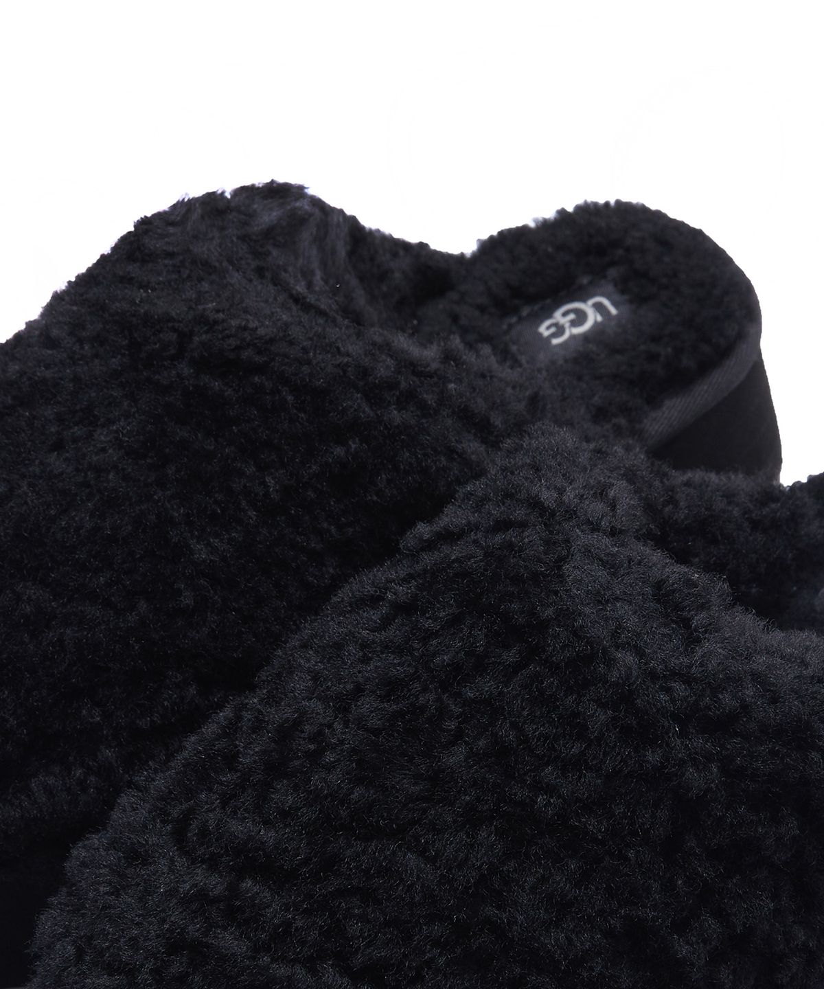 어그(UGG) [WOMEN] 컬리 퍼 플랫폼 슬리퍼(맥시 컬리 패션 슬라이드) - 블랙 / 1133171BLK