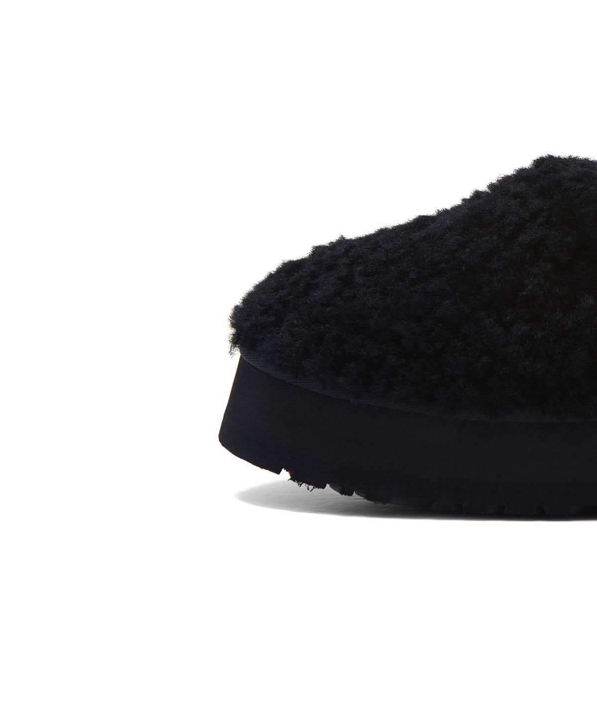 어그(UGG) [WOMEN] 컬리 퍼 플랫폼 슬리퍼(맥시 컬리 패션 슬라이드) - 블랙 / 1133171BLK