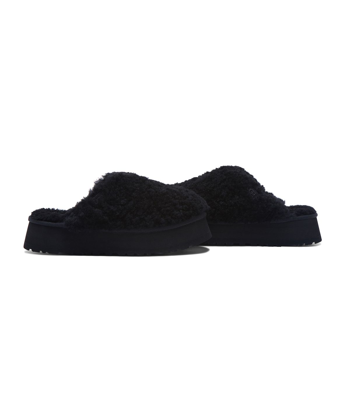 어그(UGG) [WOMEN] 컬리 퍼 플랫폼 슬리퍼(맥시 컬리 패션 슬라이드) - 블랙 / 1133171BLK
