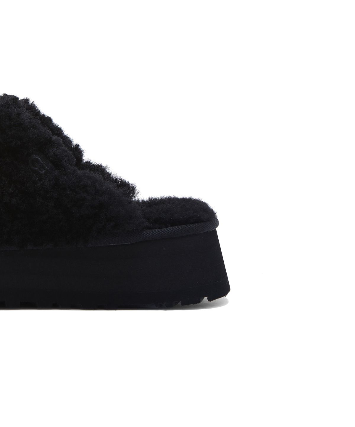 어그(UGG) [WOMEN] 컬리 퍼 플랫폼 슬리퍼(맥시 컬리 패션 슬라이드) - 블랙 / 1133171BLK