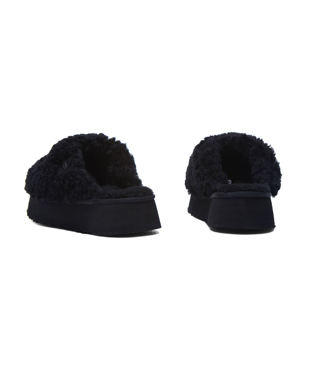 어그(UGG) [WOMEN] 컬리 퍼 플랫폼 슬리퍼(맥시 컬리 패션 슬라이드) - 블랙 / 1133171BLK