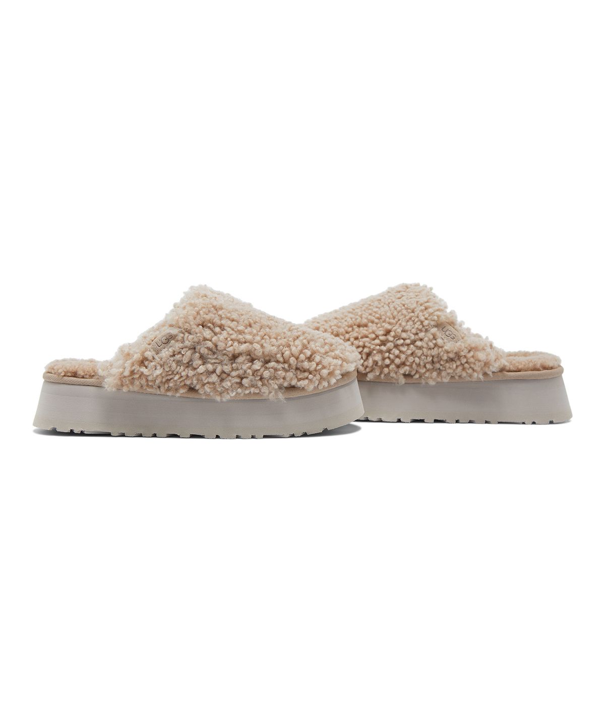 어그(UGG) [WOMEN] 컬리 퍼 플랫폼 슬리퍼(맥시 컬리 패션 슬라이드) - 샌드 / 1133171SAN