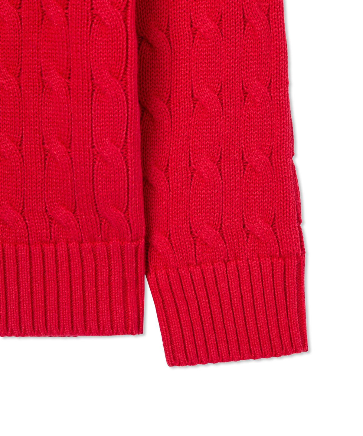 폴로 랄프 로렌 칠드런(POLO RALPH LAUREN CHILDREN) 남아 4-7세 케이블 니트 코튼 스웨터 - 레드