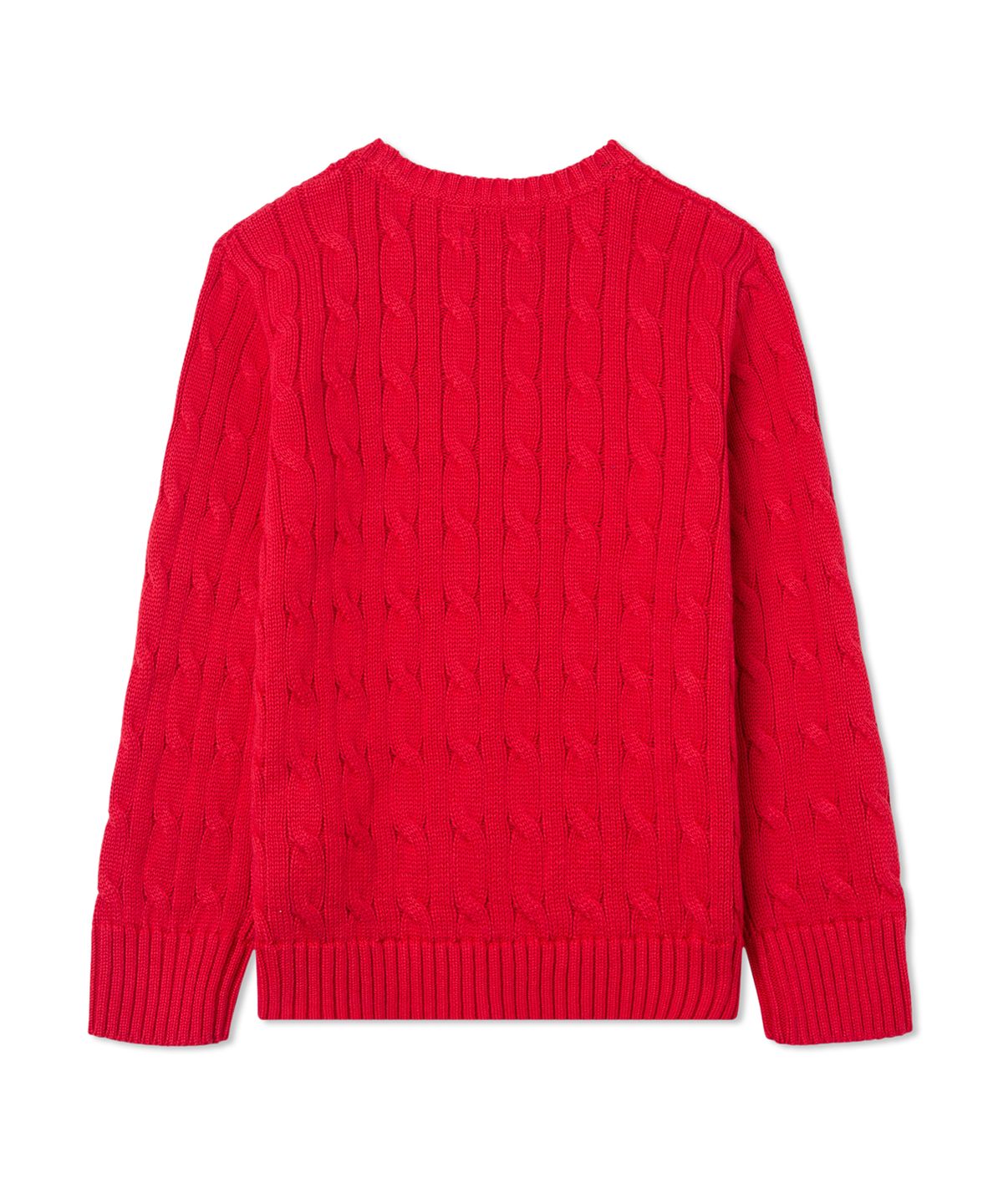 폴로 랄프 로렌 칠드런(POLO RALPH LAUREN CHILDREN) 남아 4-7세 케이블 니트 코튼 스웨터 - 레드