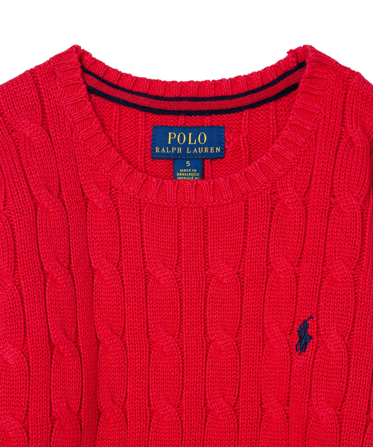 폴로 랄프 로렌 칠드런(POLO RALPH LAUREN CHILDREN) 남아 4-7세 케이블 니트 코튼 스웨터 - 레드
