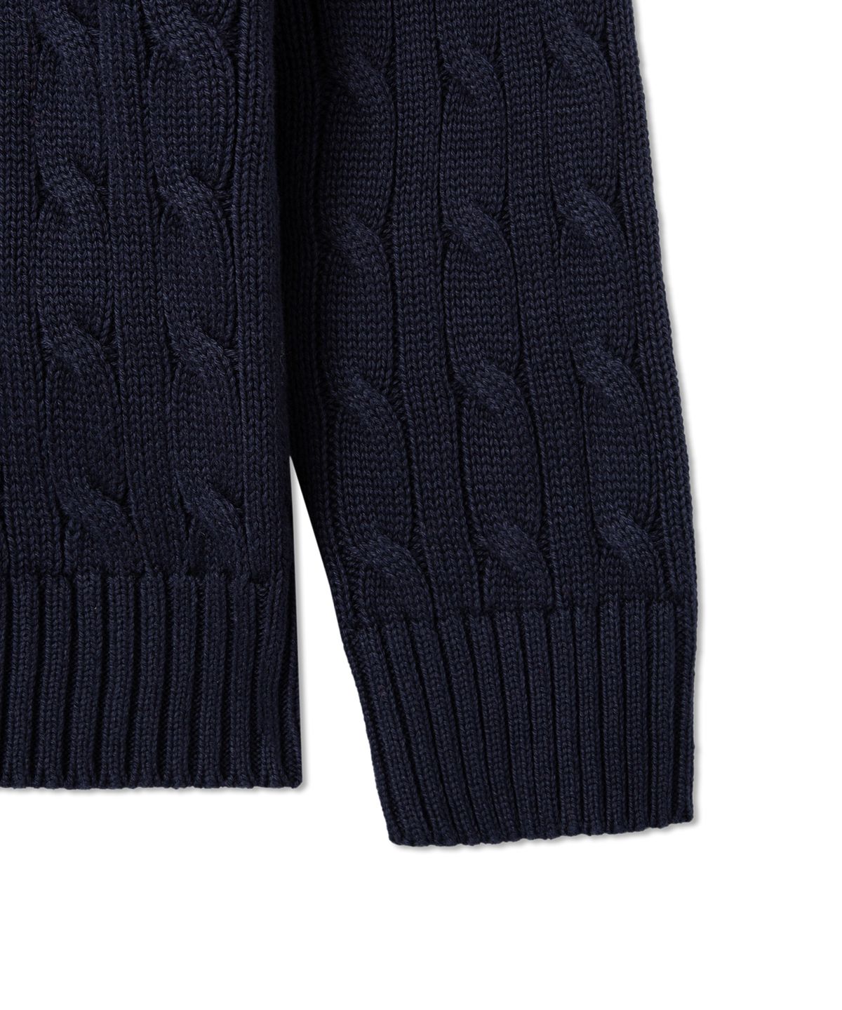 폴로 랄프 로렌 칠드런(POLO RALPH LAUREN CHILDREN) 남아 4-7세 케이블 니트 코튼 스웨터 - 네이비