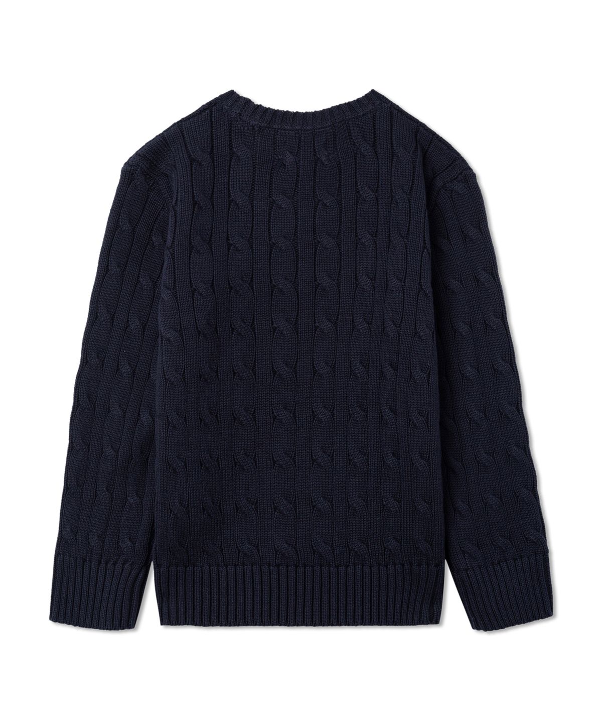 폴로 랄프 로렌 칠드런(POLO RALPH LAUREN CHILDREN) 남아 4-7세 케이블 니트 코튼 스웨터 - 네이비