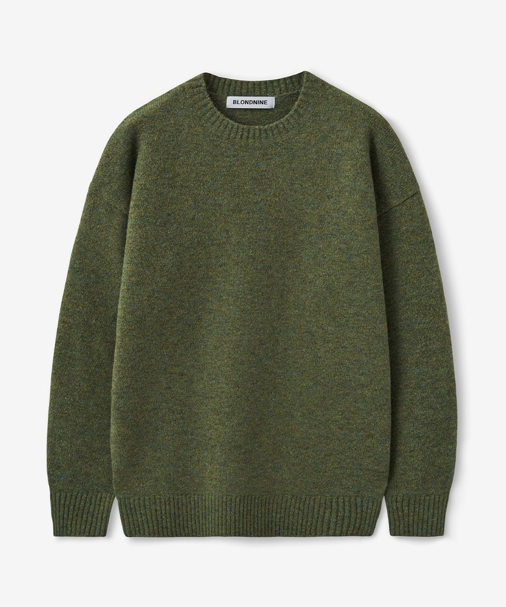 【MODERNIF】Belo Wool Round Knit MUSINSA | BLOND9 Soft Wool Boucle Round Knit Sweater_Brown