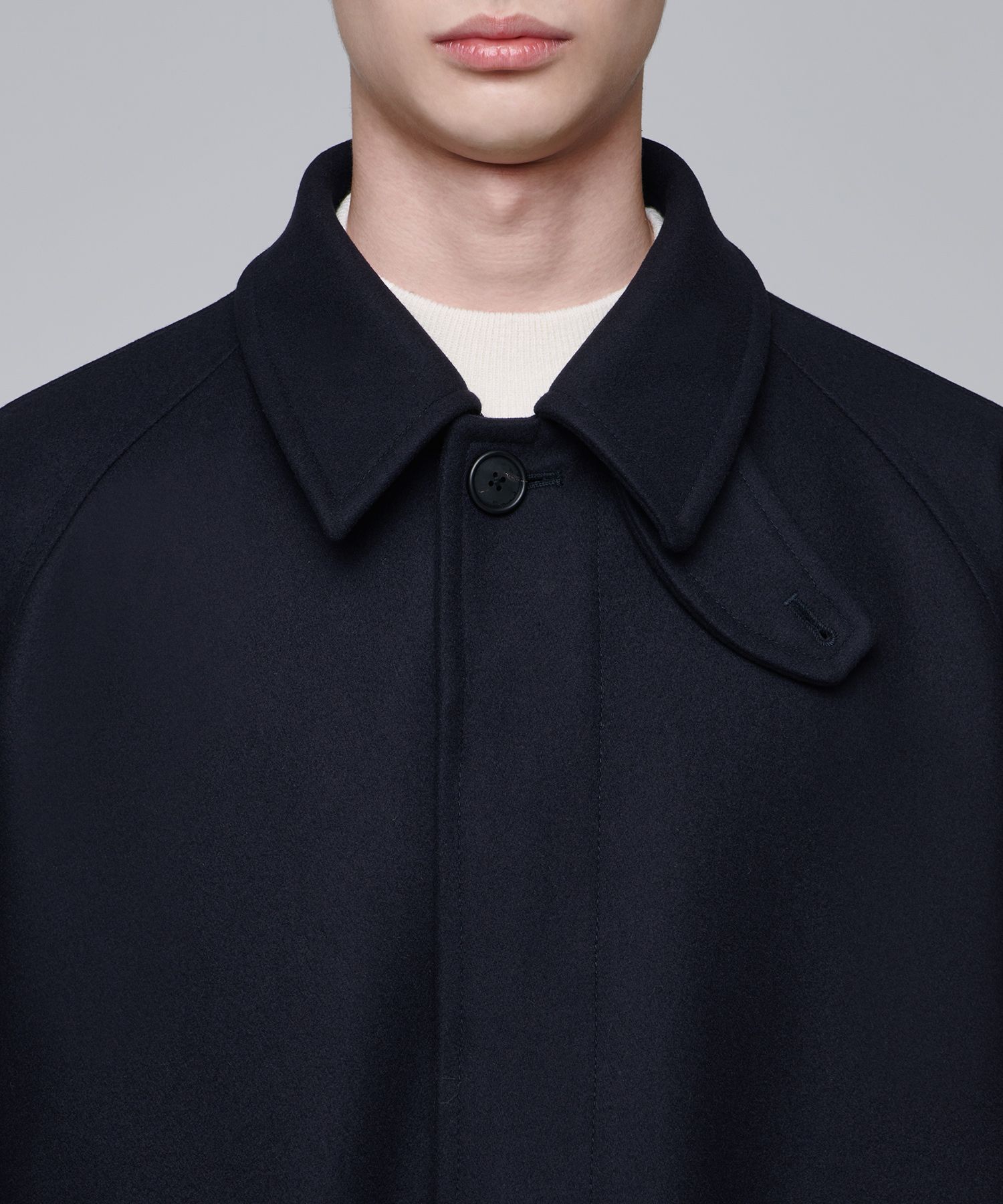 MUSINSA | MUSINSA STANDARD MTR Oversized Balmacaan Coat [Navy]