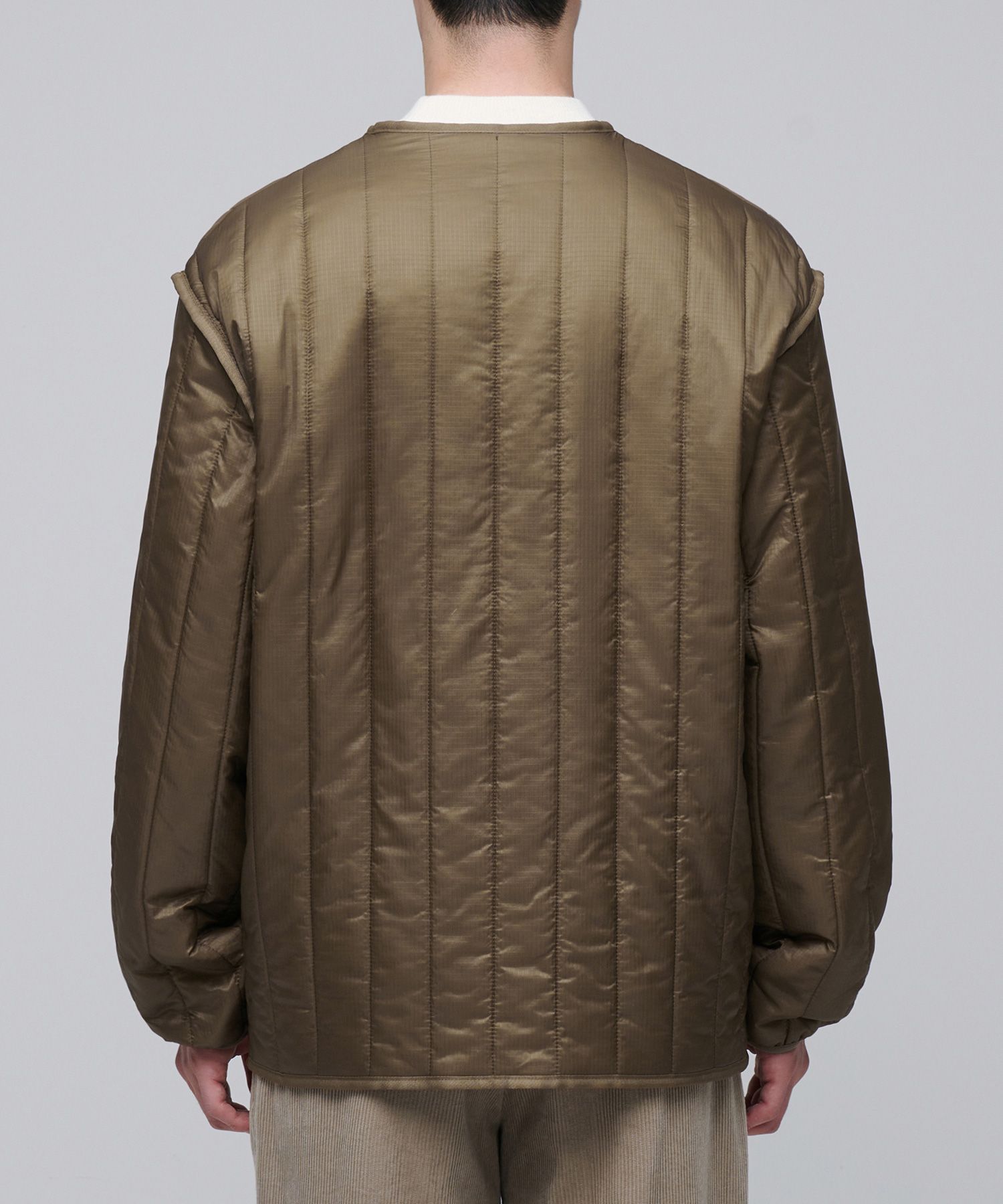 ダウンジャケット MUSINSA STANDARD Vertical Quilted Military Liner Jacket Brow MUSINSA | MUSINSA STANDARD Vertical Quilted Military Liner
