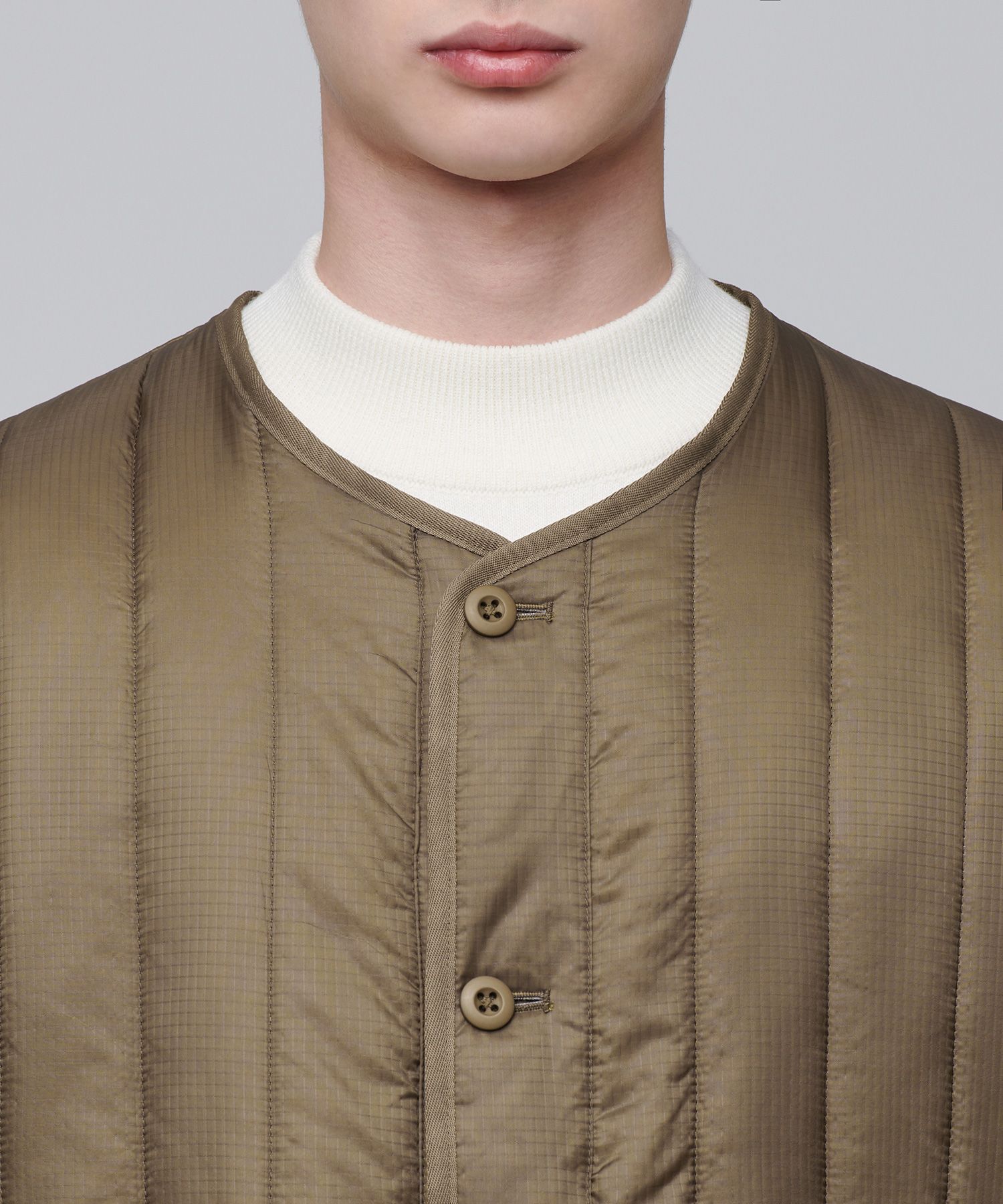 ダウンジャケット MUSINSA STANDARD Vertical Quilted Military Liner Jacket Brow MUSINSA | MUSINSA STANDARD Vertical Quilted Military Liner