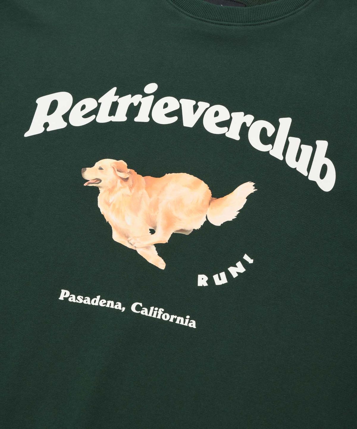 리트리버클럽(RETRIEVER CLUB) RUNNING RETRIEVER CREWNECK [GREEN]
