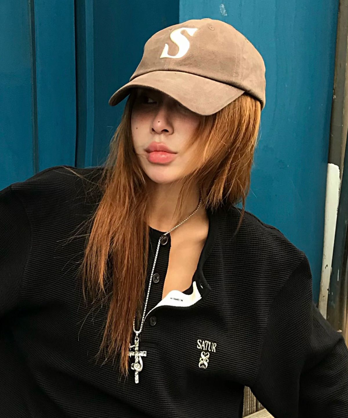 세터(SATUR) 빈티지 캐쥬얼 볼캡 브라운