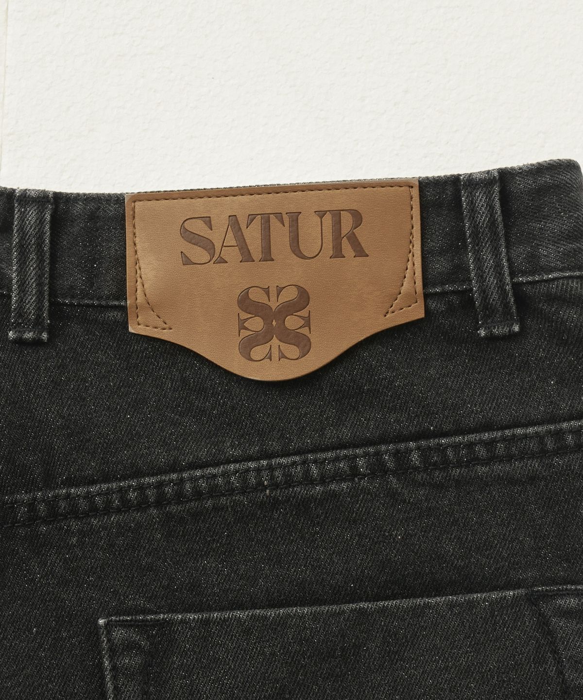세터(SATUR) 브루클린 뉴트로 와이드 워시드 데님 팬츠 뉴트로 블랙
