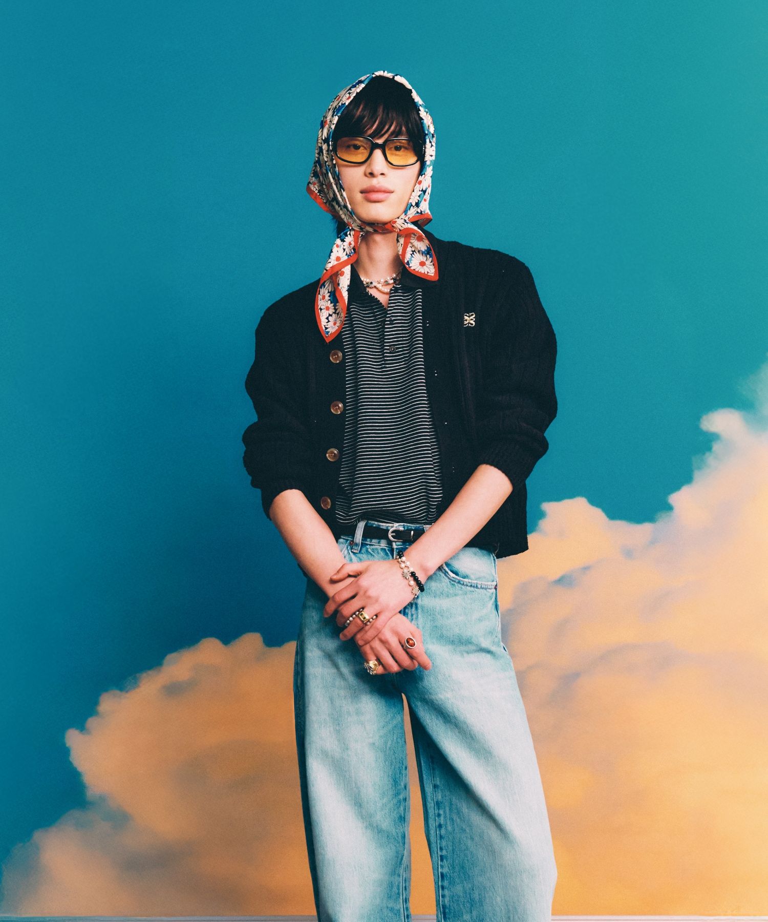 MUSINSA | SATUR Faro Oversized Bookle Cardigan Classic Black