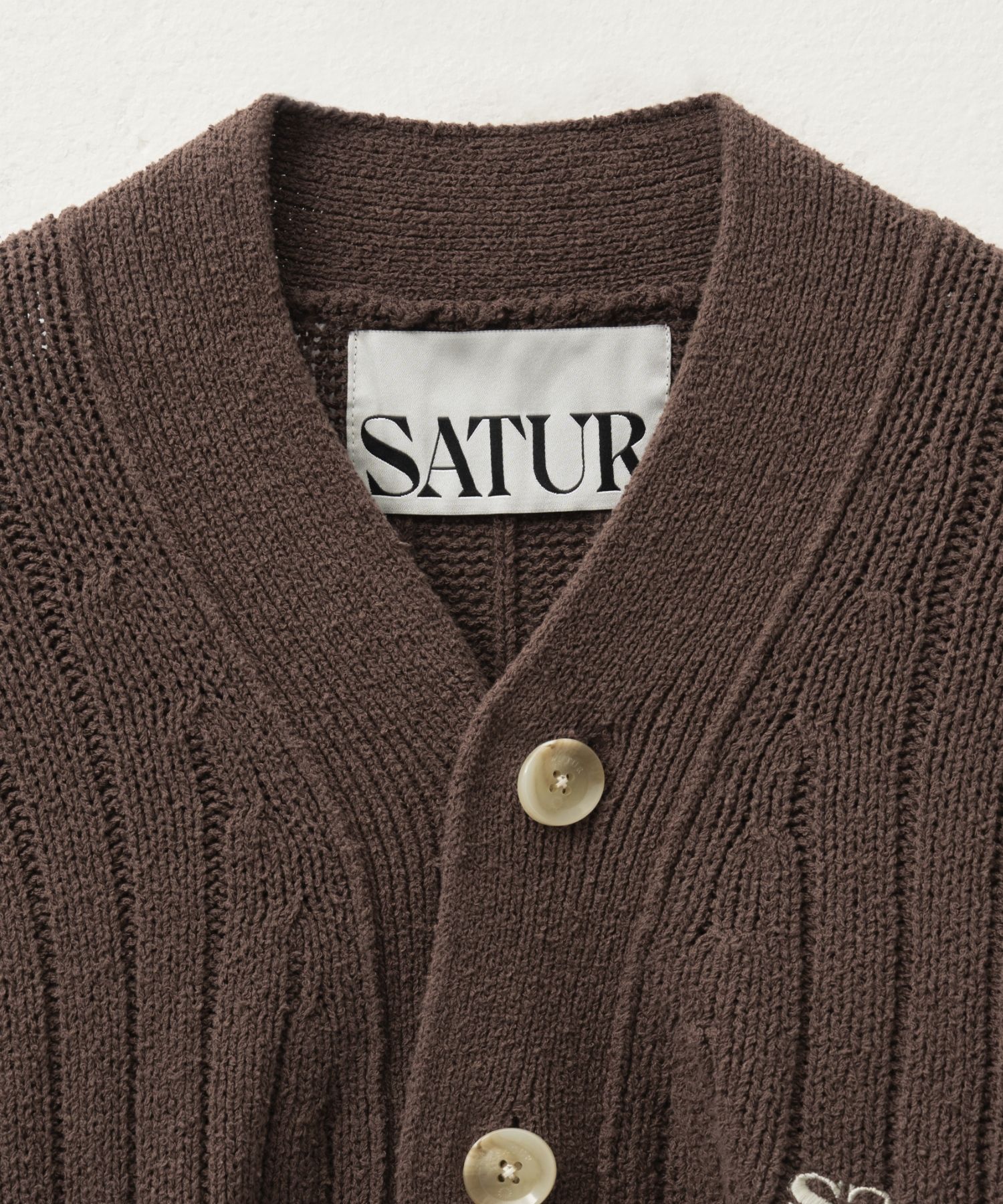 MUSINSA | SATUR Faro Oversized Bookle Cardigan Heritage Brown