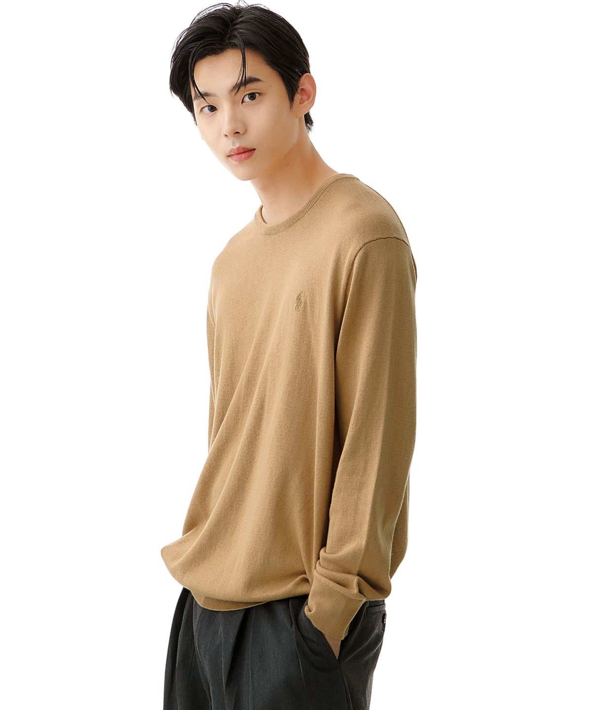 폴로 랄프 로렌(POLO RALPH LAUREN) 코튼 캐시미어 풀오버 - 베이지