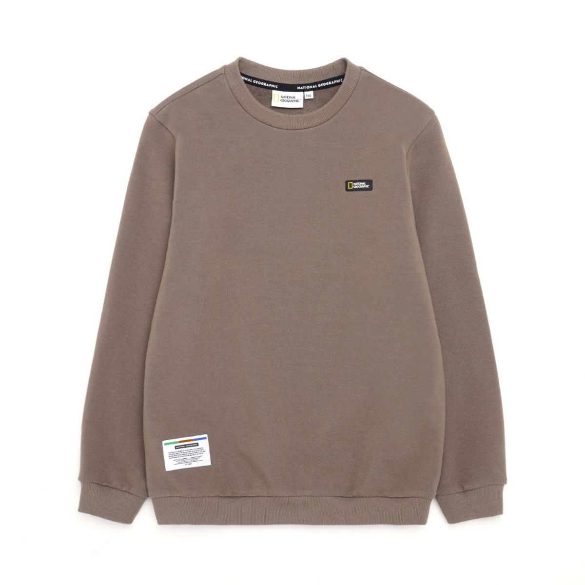 내셔널지오그래픽 키즈(NATIONAL GEOGRAPHIC KIDS) K223USW910 폴하스 스몰 로고 맨투맨 티셔츠 MOCHA BROWN