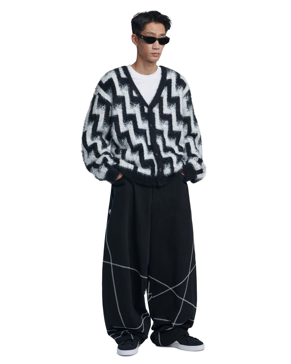 노매뉴얼(NOMANUAL) S.L WIDE PANTS - BLACK