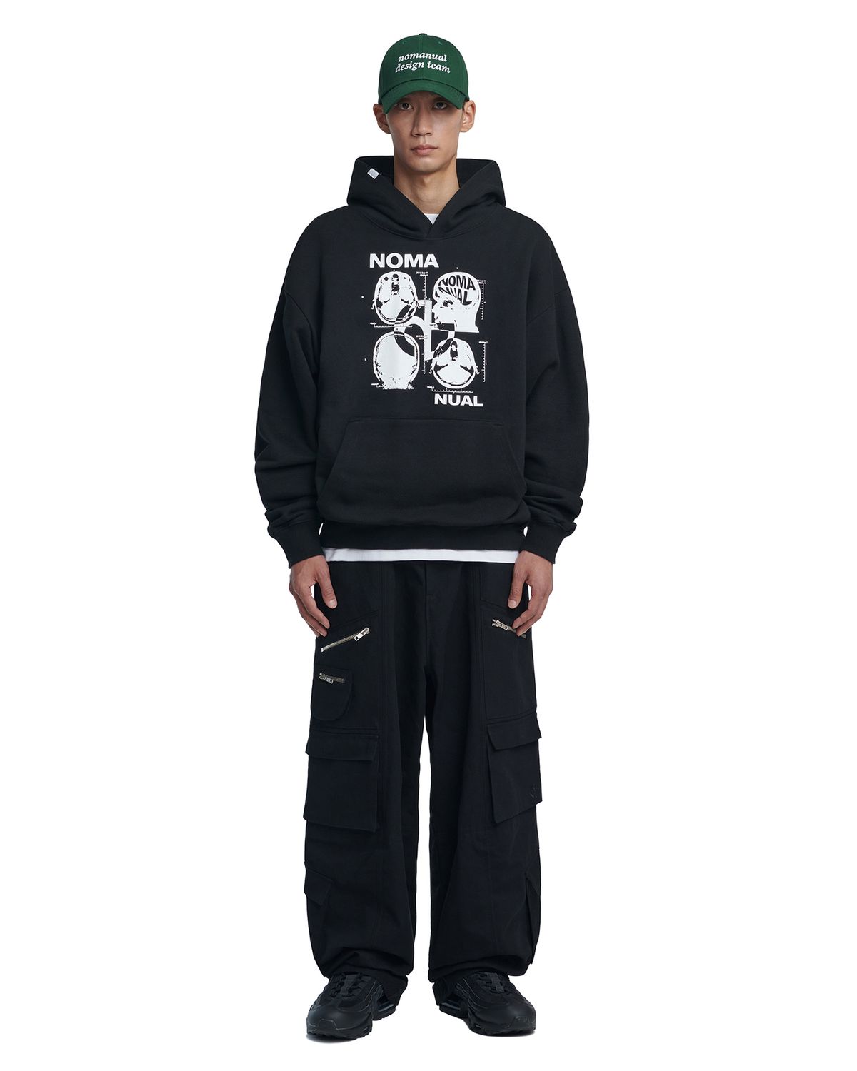 노매뉴얼(NOMANUAL) MRI HOODIE - BLACK