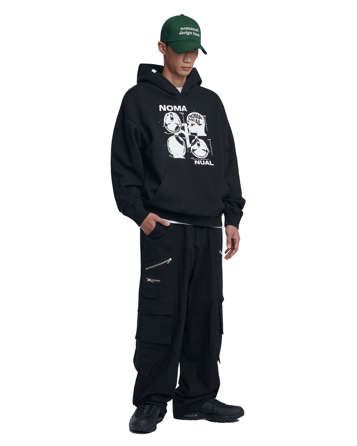 노매뉴얼(NOMANUAL) MRI HOODIE - BLACK