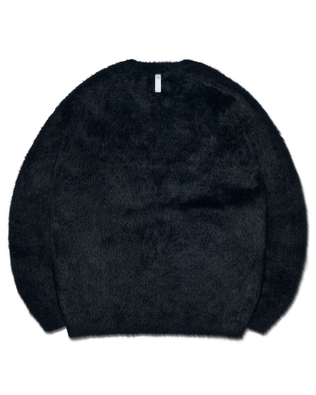 노매뉴얼(NOMANUAL) CROPPED HAIRY KNIT - BLACK