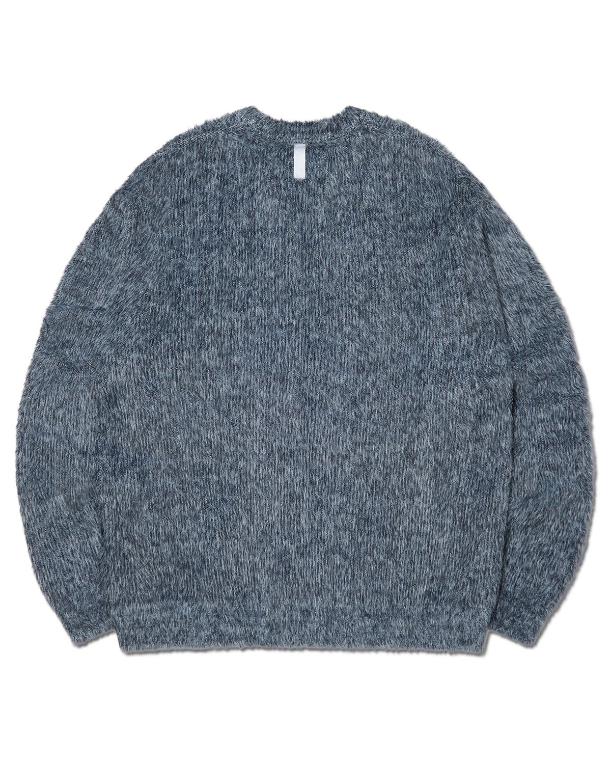 노매뉴얼(NOMANUAL) CROPPED HAIRY KNIT - MELANGE