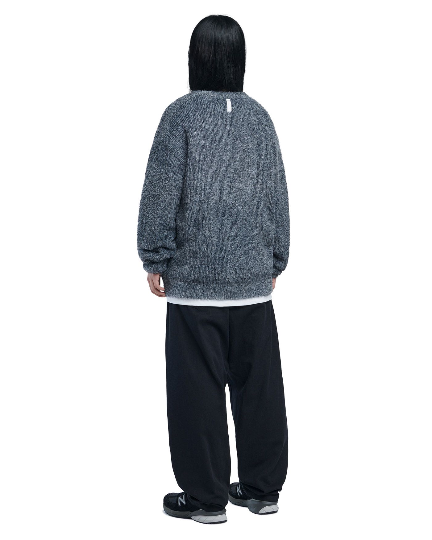MUSINSA | NOMANUAL CROPPED HAIRY KNIT - MELANGE