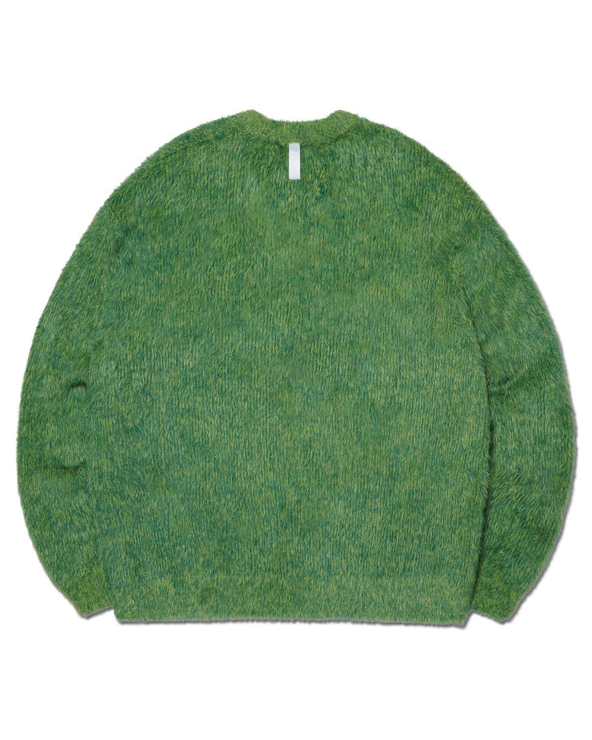 노매뉴얼(NOMANUAL) CROPPED HAIRY KNIT - GRASS GREEN