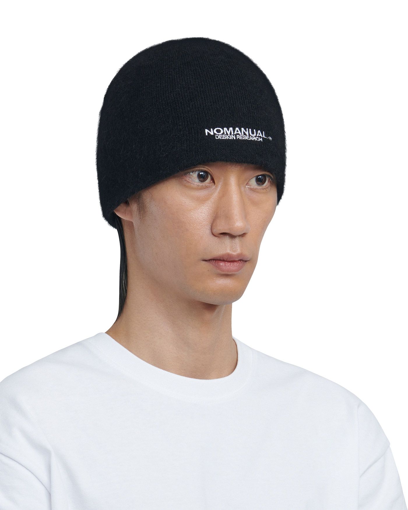MUSINSA | NOMANUAL NM HAIRY BEANIE - BLACK