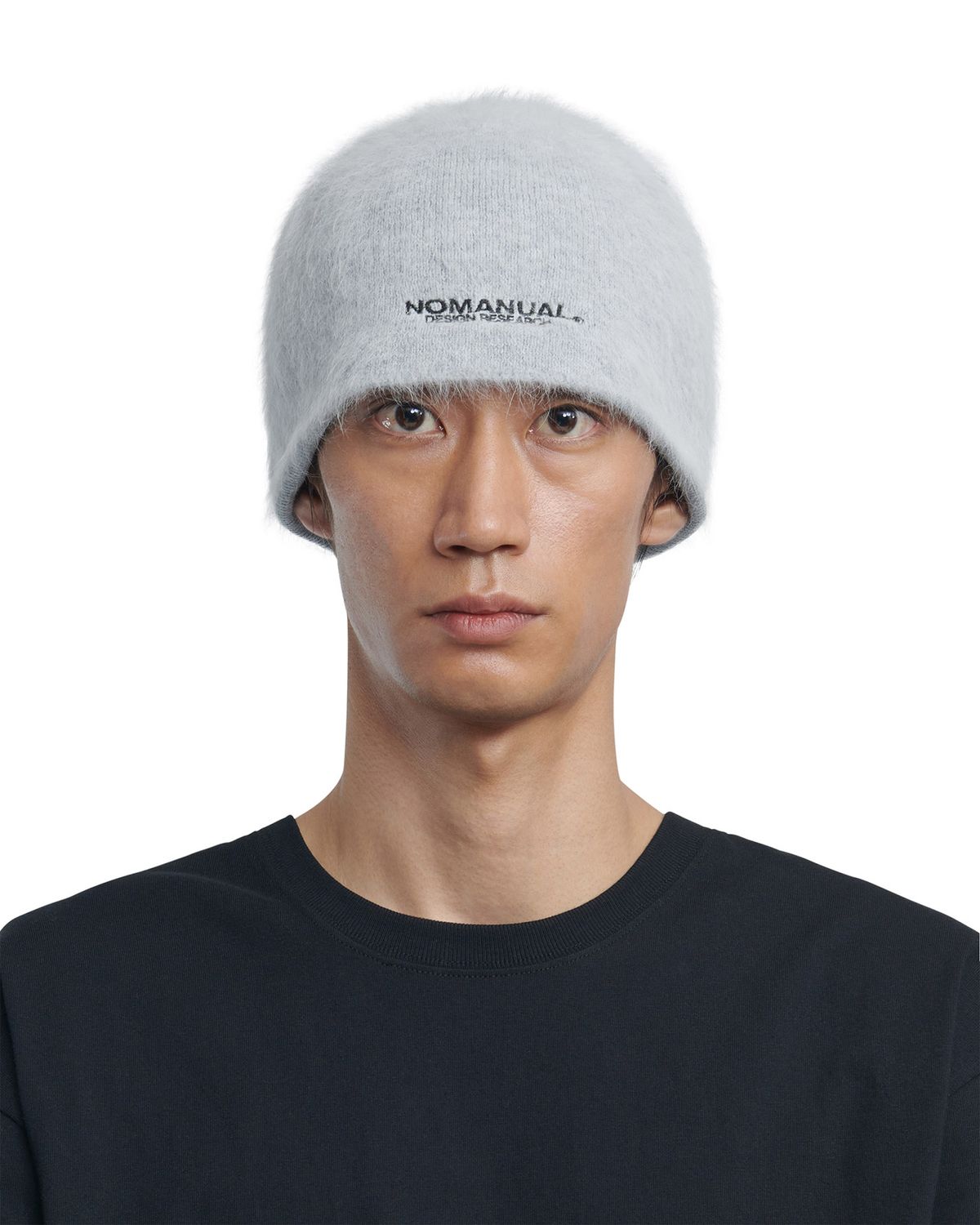 노매뉴얼(NOMANUAL) NM HAIRY BEANIE - LIGHT GRAY