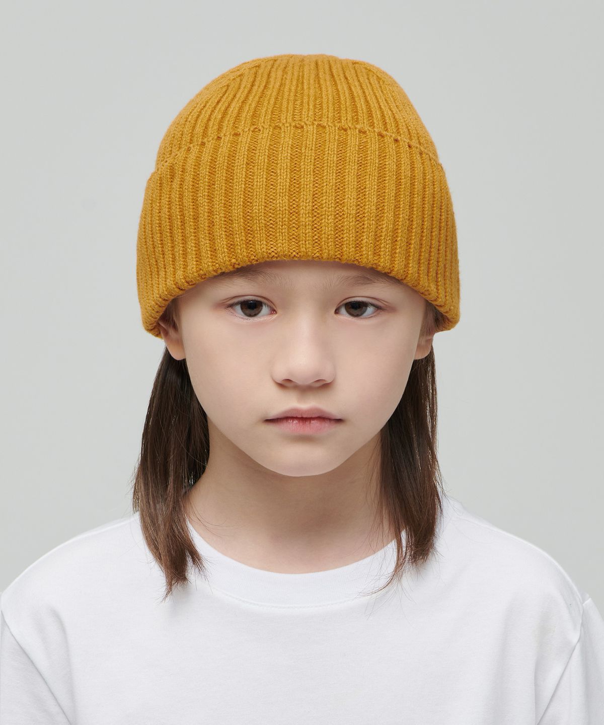 무신사 스탠다드 키즈(MUSINSA STANDARD KIDS) 볼드 니트 비니 [머스터드]