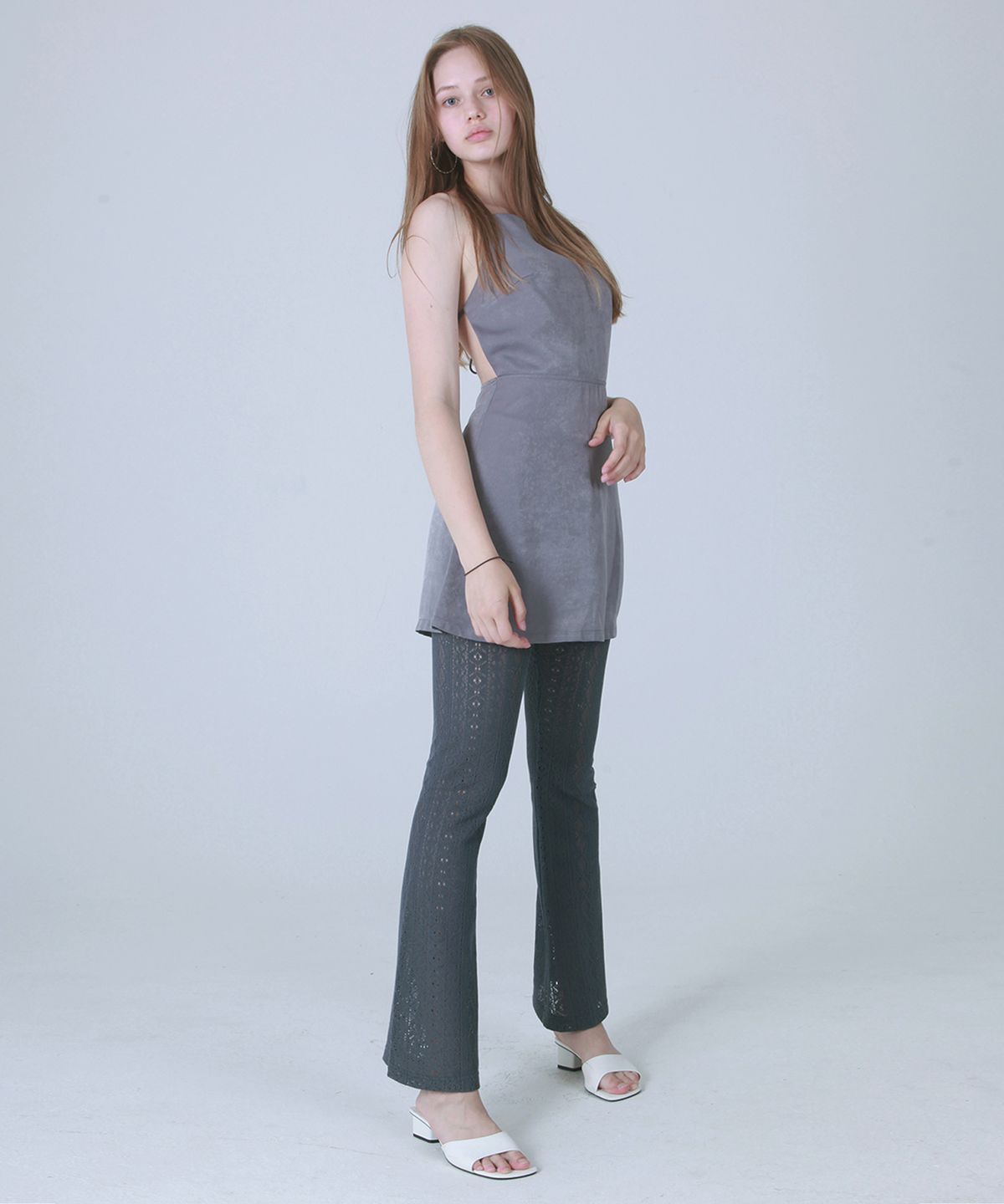 아쎄이(ASSAY) LACE BELL BOTTOM PANTS [GREY]