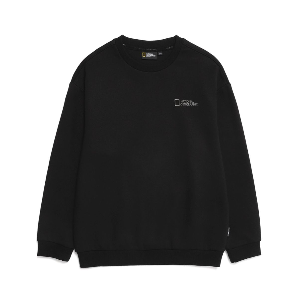 내셔널지오그래픽 키즈(NATIONAL GEOGRAPHIC KIDS) K223UPB810 키즈 오버핏 맨투맨/팬츠 셋업 CARBON BLACK