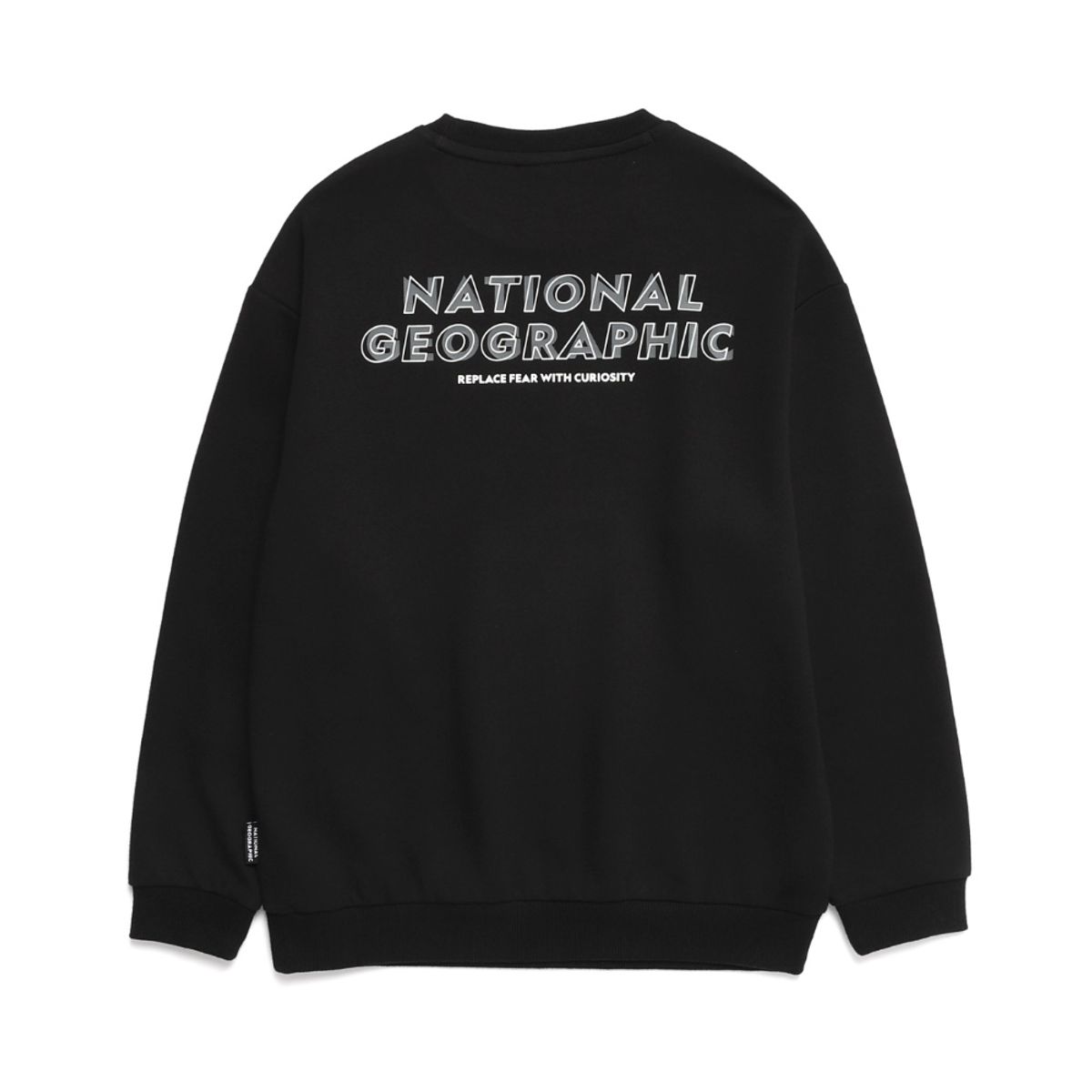 내셔널지오그래픽 키즈(NATIONAL GEOGRAPHIC KIDS) K223UPB810 키즈 오버핏 맨투맨/팬츠 셋업 CARBON BLACK