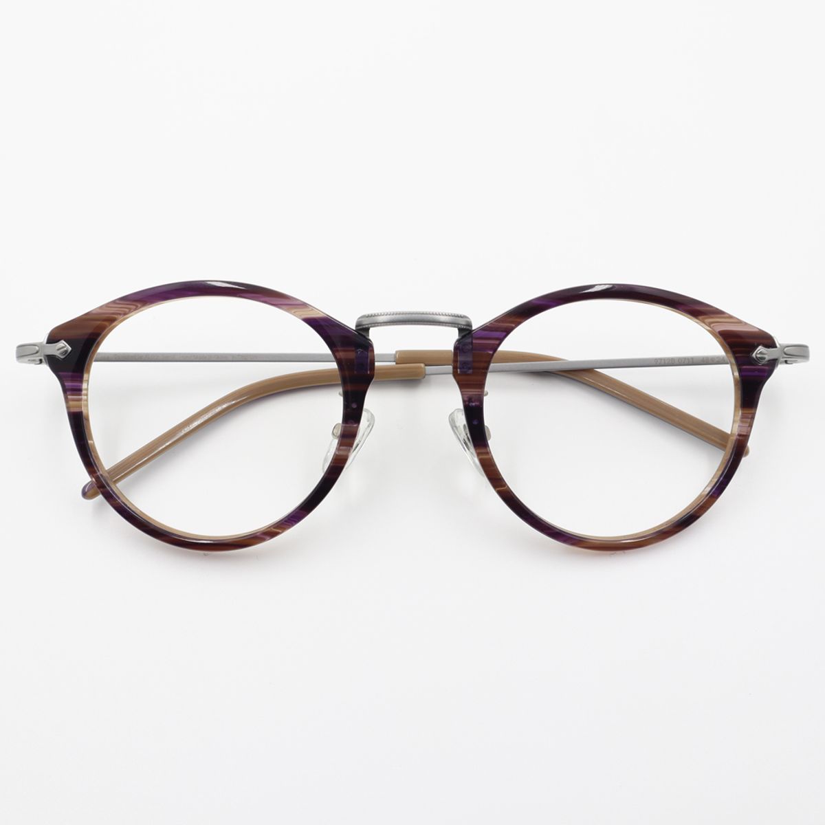 알로아이웨어(ALO EYEWEAR) [ALO:CTZEN] 베네치아 클래식 콤비 안경테 CI9712B 0711G 퍼플베이지/실버