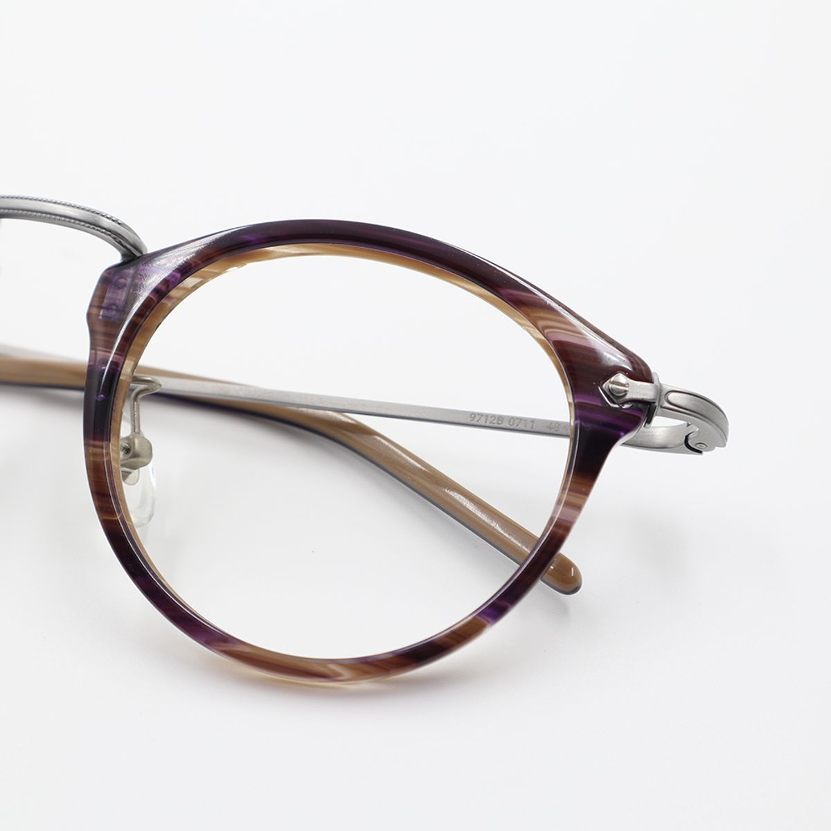 알로아이웨어(ALO EYEWEAR) [ALO:CTZEN] 베네치아 클래식 콤비 안경테 CI9712B 0711G 퍼플베이지/실버