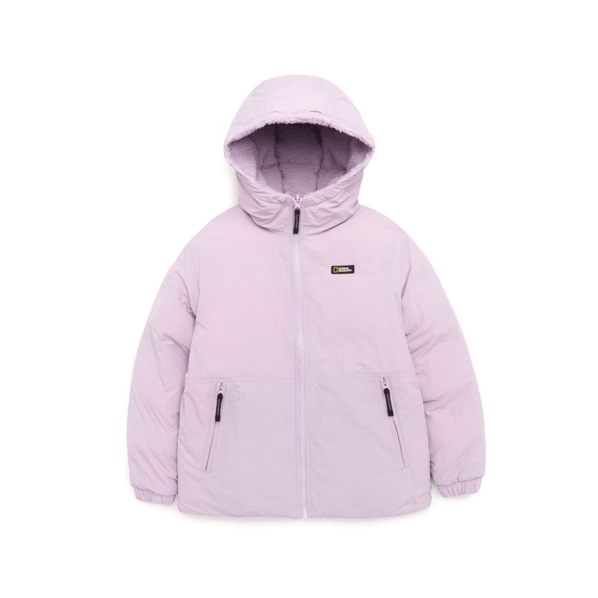 내셔널지오그래픽 키즈(NATIONAL GEOGRAPHIC KIDS) K224UDW950 플리스 리버시블 숏 다운 점퍼 LAVENDER