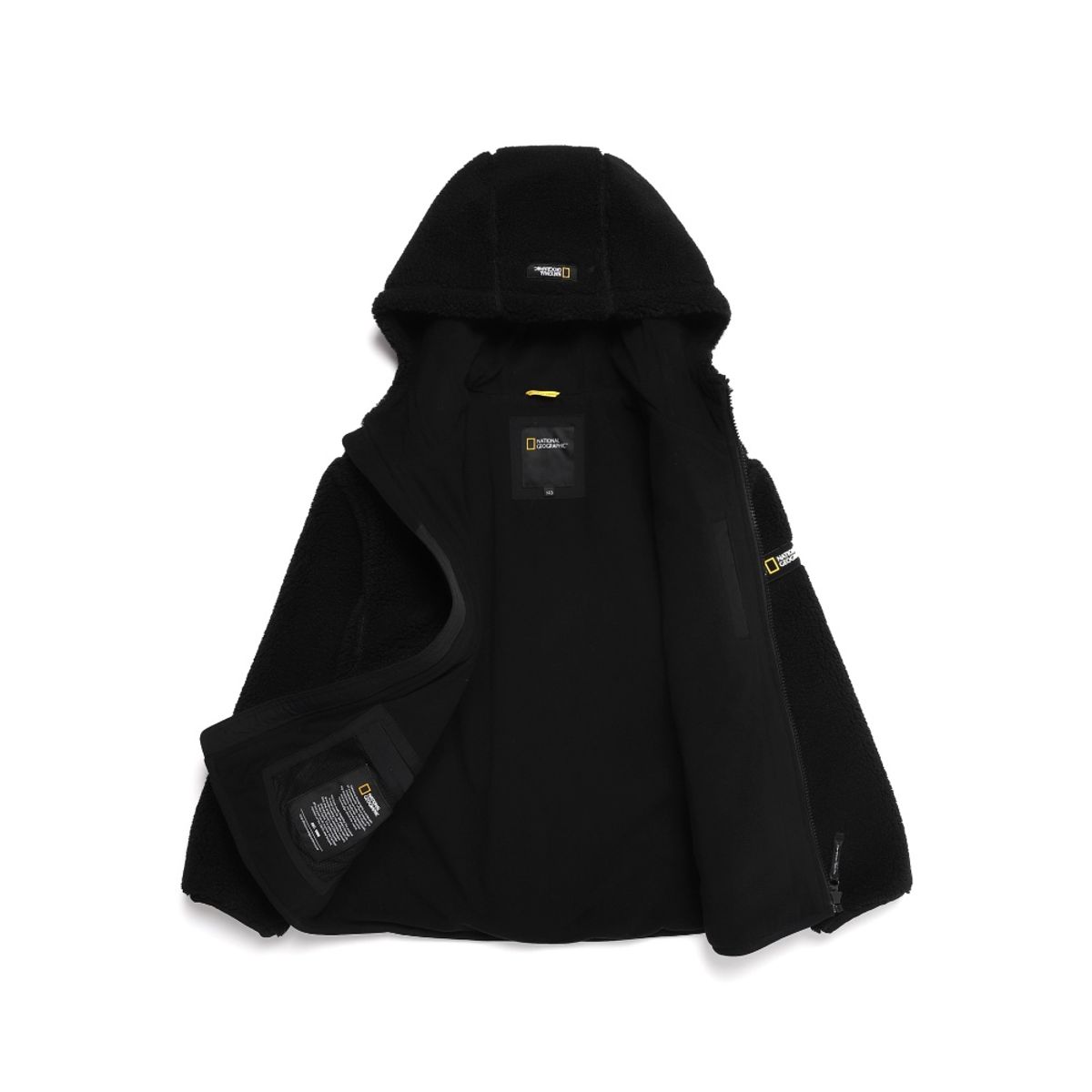 내셔널지오그래픽 키즈(NATIONAL GEOGRAPHIC KIDS) K224UFJ910 코스토니 플리스 뽀글이 풀집업 CARBON BLACK