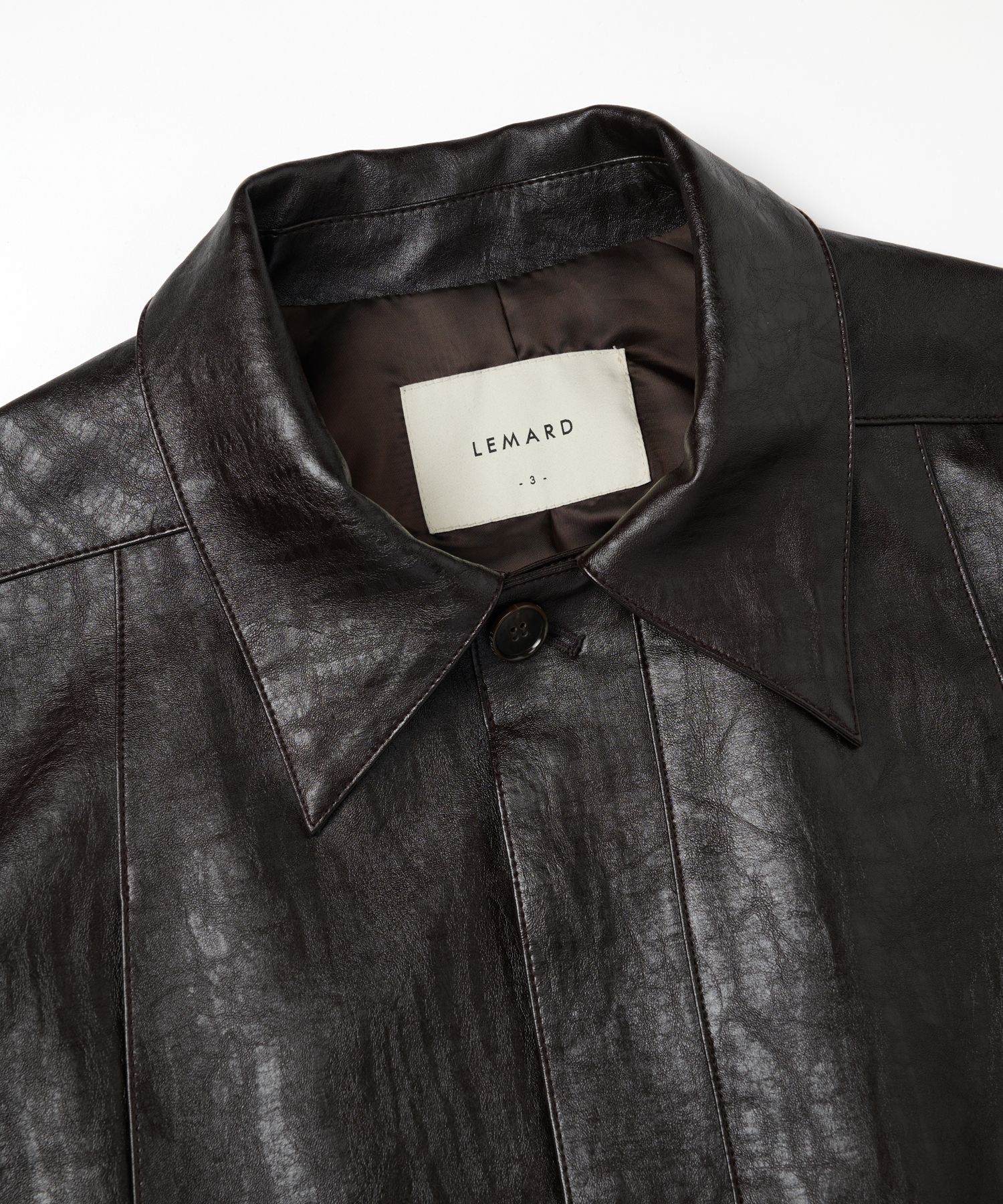 MUSINSA公式 | LEMARD Overfit Incision Pocket Vegan Leather