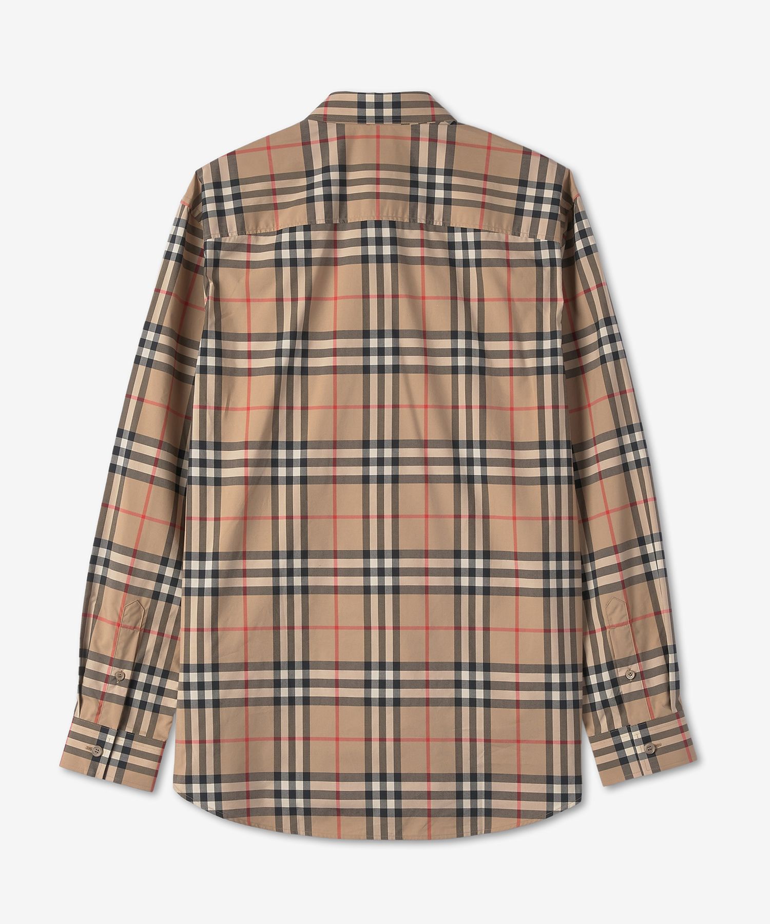 MUSINSA | BURBERRY Check Cotton Poplin Shirt - Archive Beige / 8020863