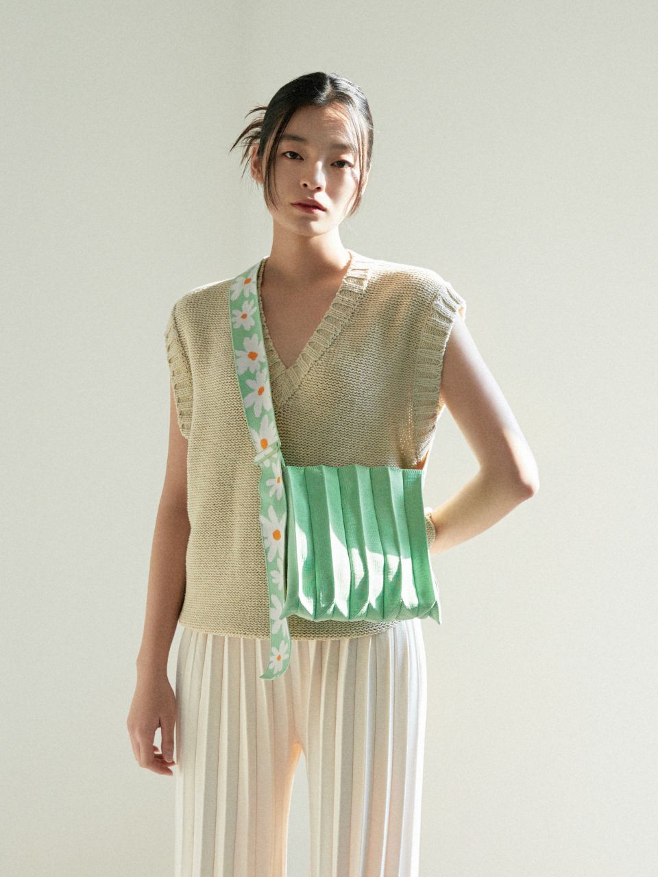 MUSINSA | JOSEPH AND STACEY Lucky Pleats Knit Daisy Wing (ALL)