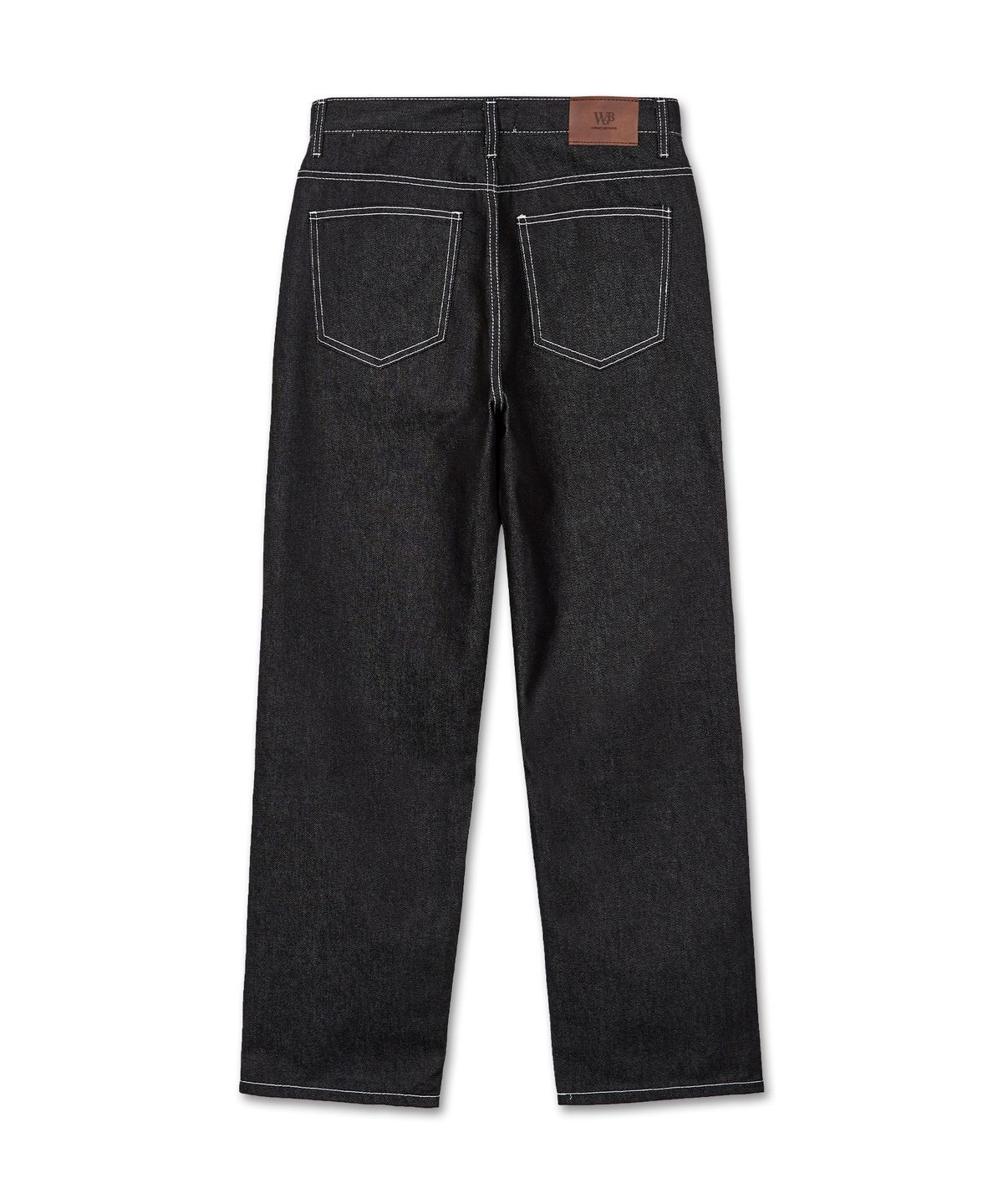 웨스트 그랜드 블러바드(WEST GRAND BOULEVARD) 세미와이드 생지 데님 팬츠 BLACK INDIGO