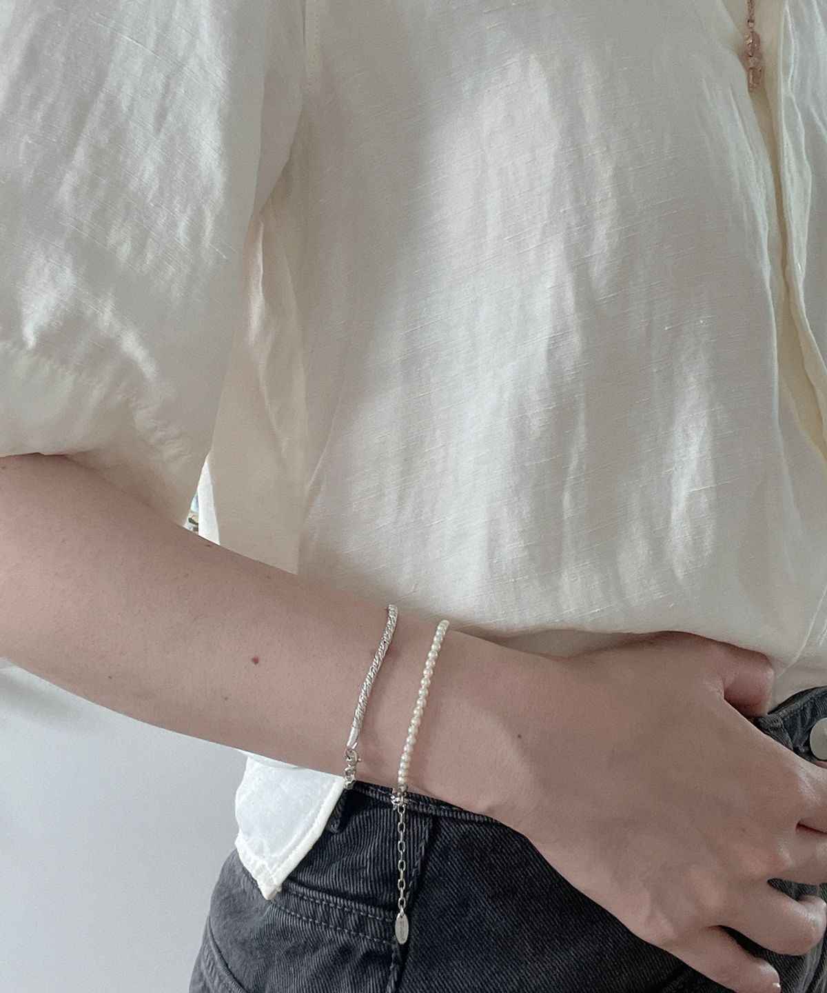 엘리오나(ELYONA) Braid Chain Bracelet